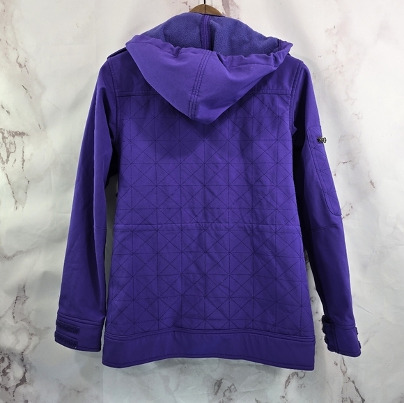 Neff Jacket Womens Small Purple Winter Windbreaker Ski Shell Snow Coat Studded - Picture 5 of 13